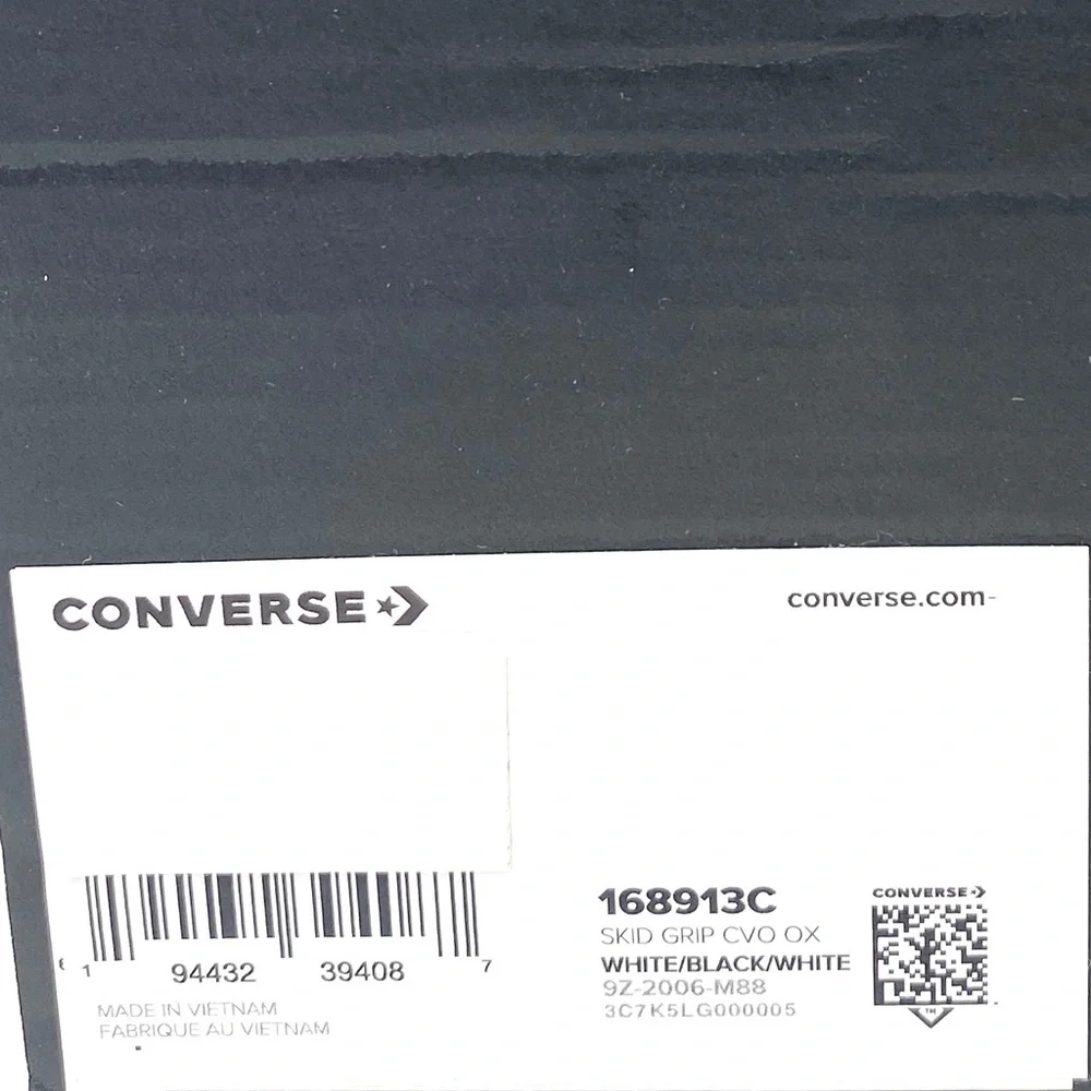 Converse SkidGrip Shoes Men's CVO OX White Leather Casual Size Sneakers 168913C - Picture 8 of 10